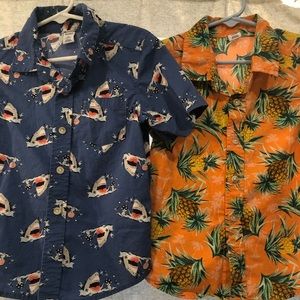 WORN ONCE! Boys old navy short sleeved fun shirts
